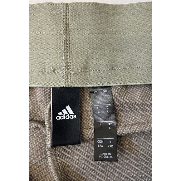 Adidas Climalite Jogger Pants Sz L Green Zip Pockets Pull On Zip Legs Athleisure - Picture 10 of 12